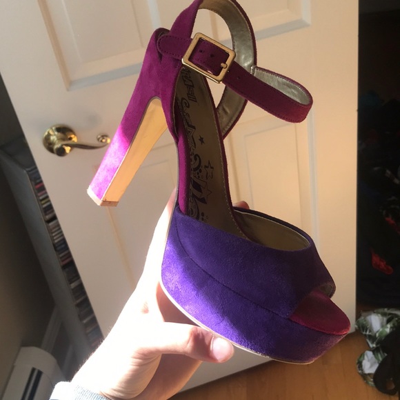 Brash 2 tone platform high heels - Picture 2 of 7